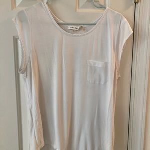 Calvin Klein white short sleeve shirt.